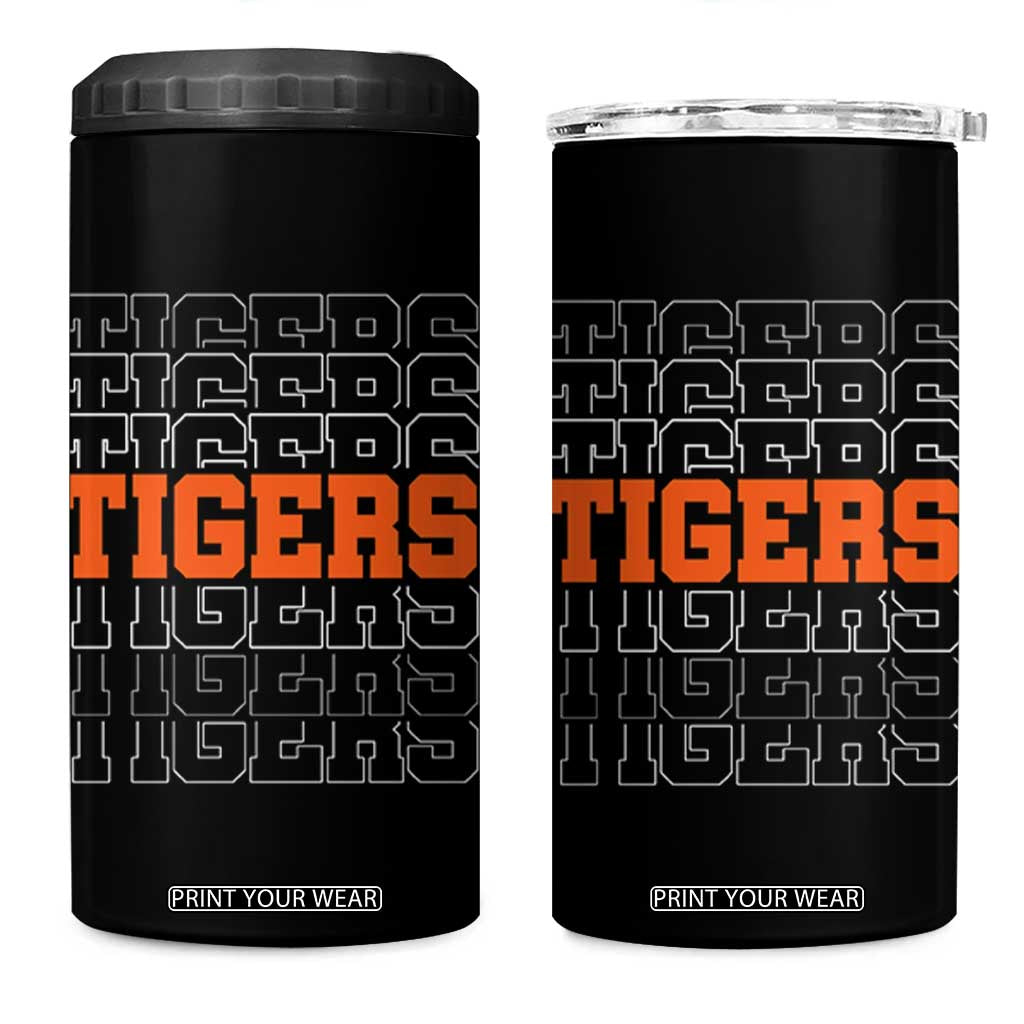 Vintage Tiger 4 in 1 Can Cooler Tumbler Last Name Vintage Sports Jersey Style TS10 One Size: 16 oz Black Print Your Wear