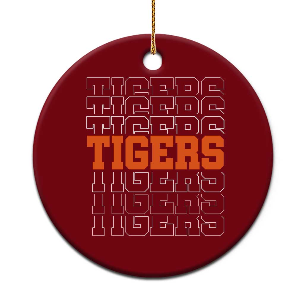 Vintage Tiger Ceramic Ornament Last Name Vintage Sports Jersey Style TS10 1pc Red Print Your Wear