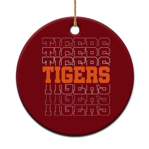 Vintage Tiger Ceramic Ornament Last Name Vintage Sports Jersey Style TS10 1pc Red Print Your Wear