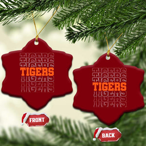 Vintage Tiger Ceramic Ornament Last Name Vintage Sports Jersey Style TS10 Print Your Wear