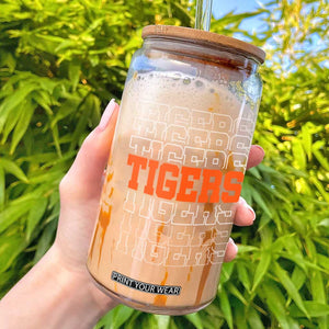 Vintage Tiger Glass Can Last Name Vintage Sports Jersey Style TS10 Black Print Your Wear