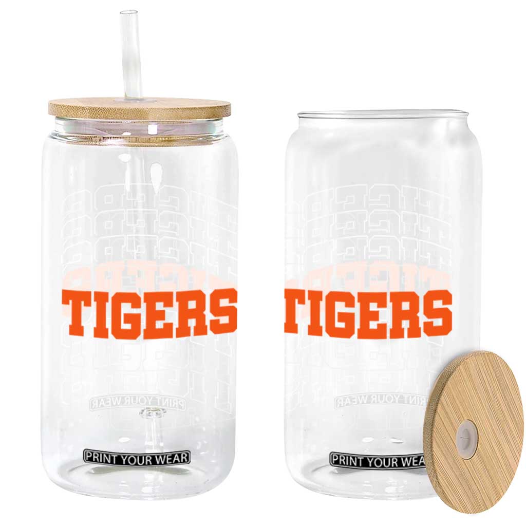 Vintage Tiger Glass Can Last Name Vintage Sports Jersey Style TS10 Print Your Wear
