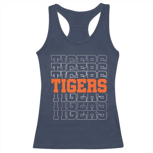 Vintage Tiger Racerback Tank Top Last Name Vintage Sports Jersey Style TS10 Navy Print Your Wear