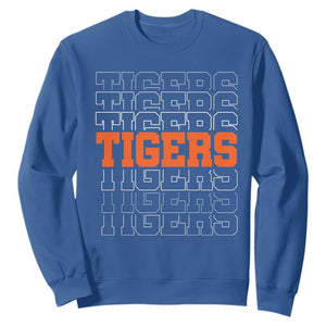 Vintage Tiger Sweatshirt Last Name Vintage Sports Jersey Style TS10 Royal Blue Print Your Wear