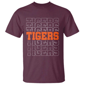 Vintage Tiger T Shirt Last Name Vintage Sports Jersey Style TS10 Maroon Print Your Wear