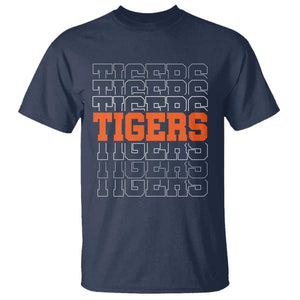 Vintage Tiger T Shirt Last Name Vintage Sports Jersey Style TS10 Navy Print Your Wear