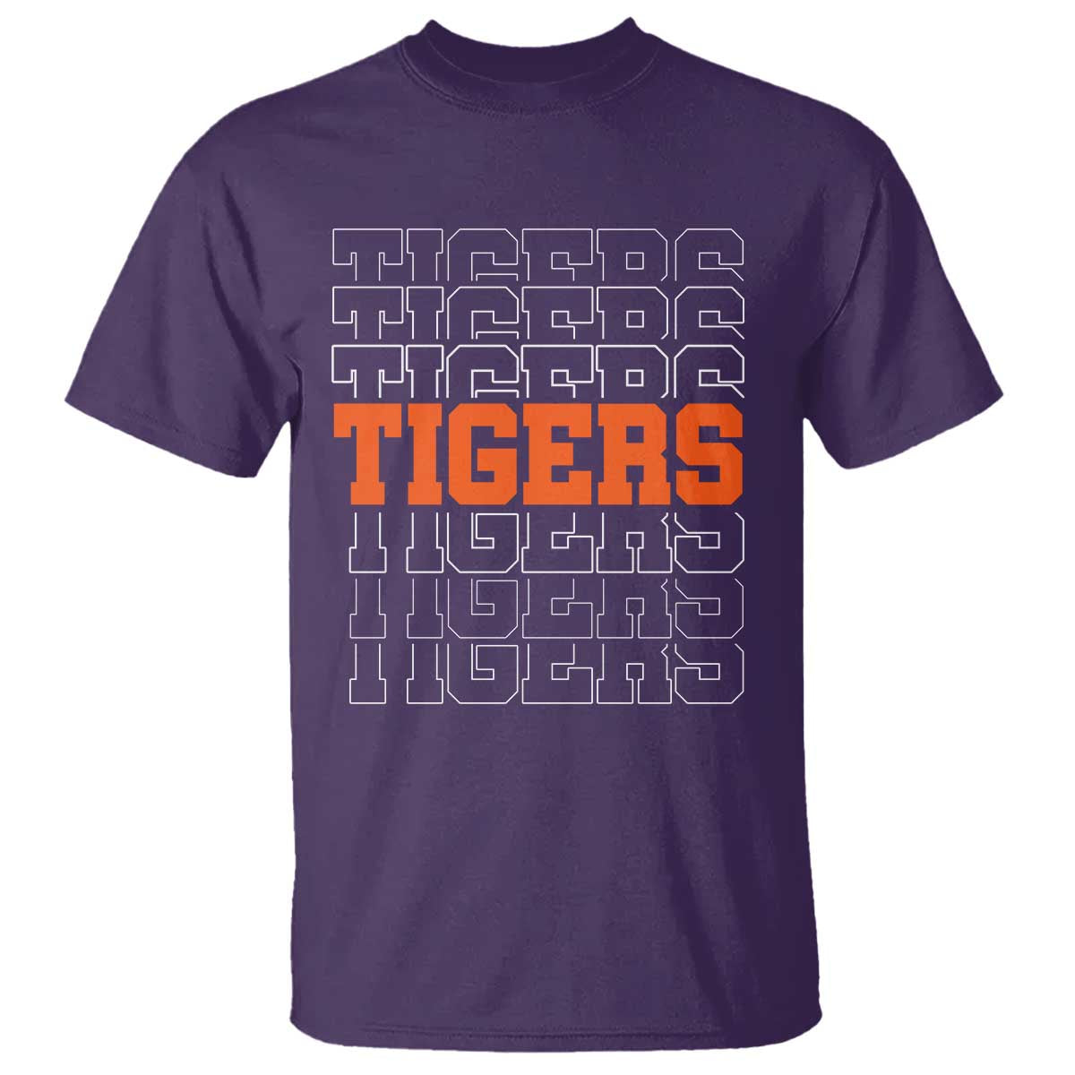 Vintage Tiger T Shirt Last Name Vintage Sports Jersey Style TS10 Purple Print Your Wear