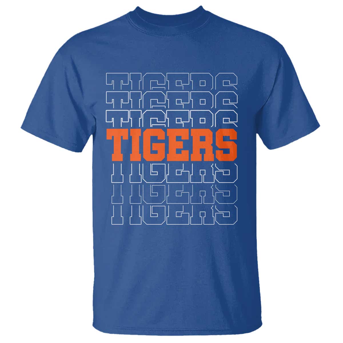 Vintage Tiger T Shirt Last Name Vintage Sports Jersey Style TS10 Royal Blue Print Your Wear