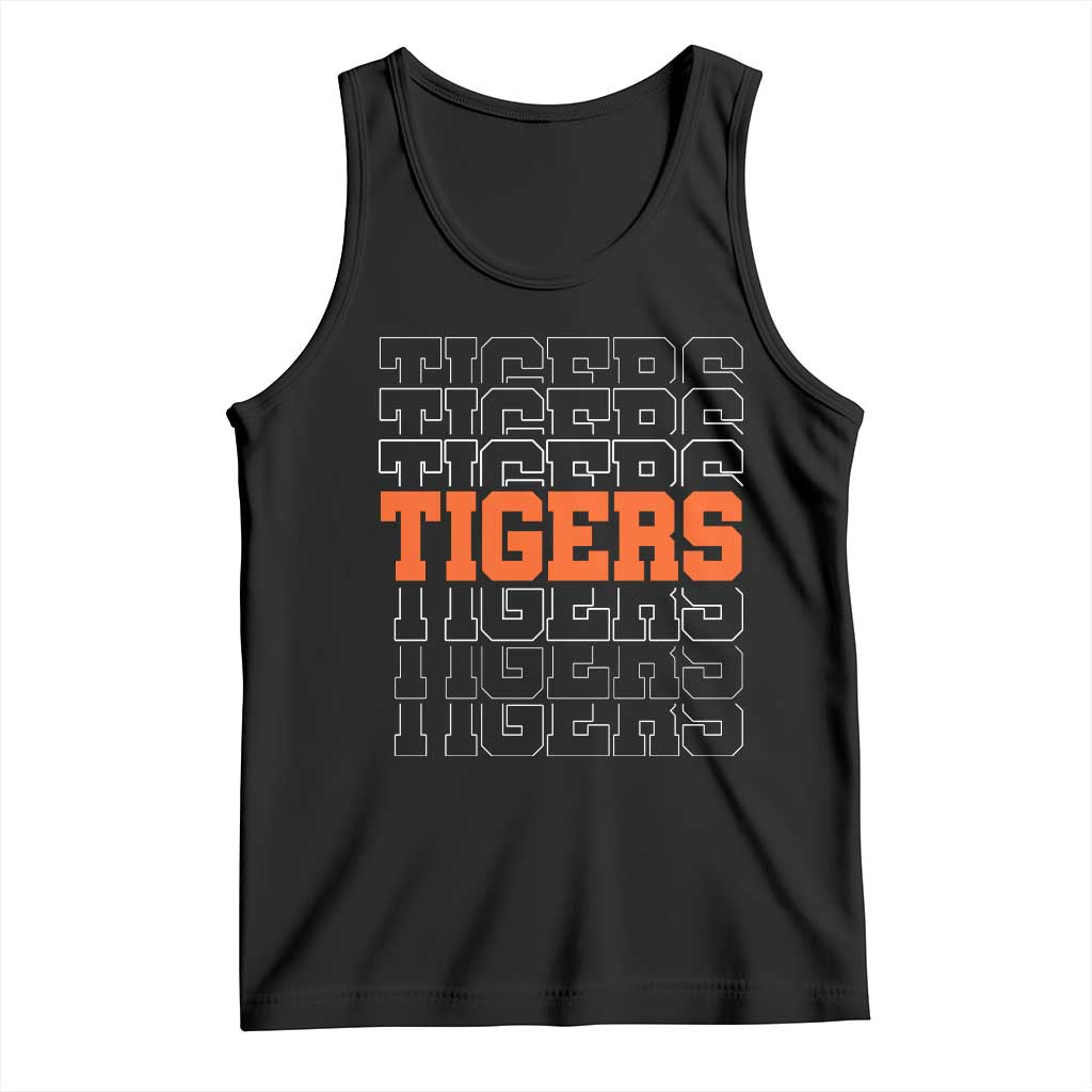Vintage Tiger Tank Top Last Name Vintage Sports Jersey Style TS10 Black Print Your Wear