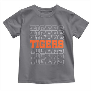 Vintage Tiger Toddler T Shirt Last Name Vintage Sports Jersey Style TS10 Charcoal Print Your Wear