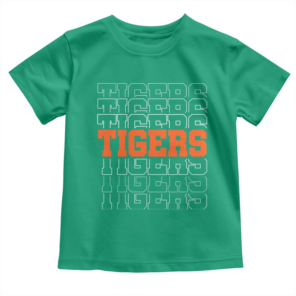 Vintage Tiger Toddler T Shirt Last Name Vintage Sports Jersey Style TS10 Irish Green Print Your Wear