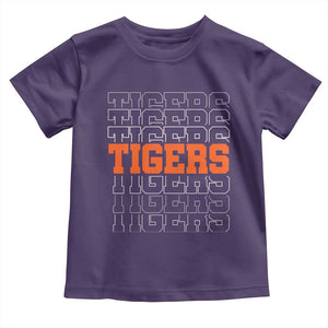 Vintage Tiger Toddler T Shirt Last Name Vintage Sports Jersey Style TS10 Purple Print Your Wear