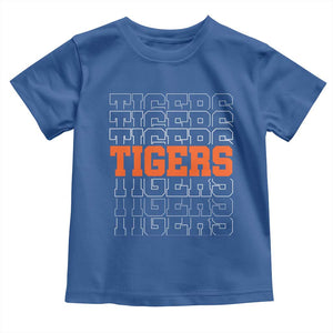 Vintage Tiger Toddler T Shirt Last Name Vintage Sports Jersey Style TS10 Royal Blue Print Your Wear