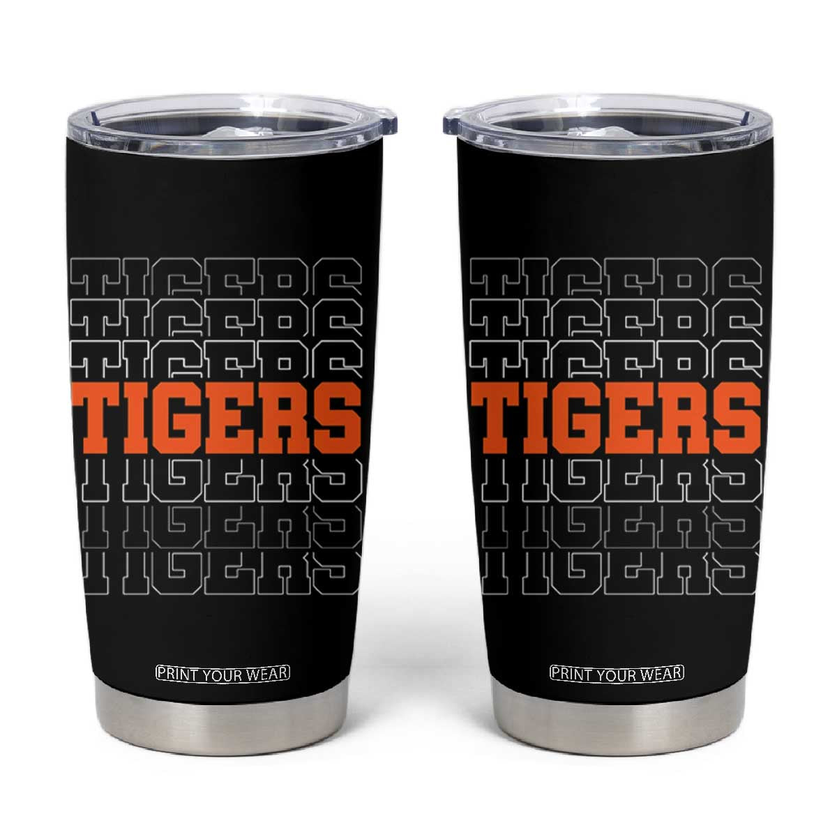 Vintage Tiger Tumbler Cup Last Name Vintage Sports Jersey Style TS10 Black Print Your Wear