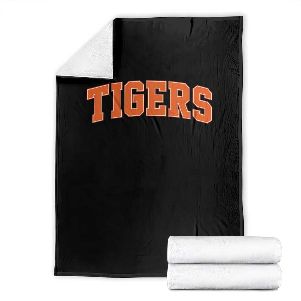 Vintage Tiger Throw Blanket Varsity Name Vintage Sports Jersey Style TS10 Black Print Your Wear