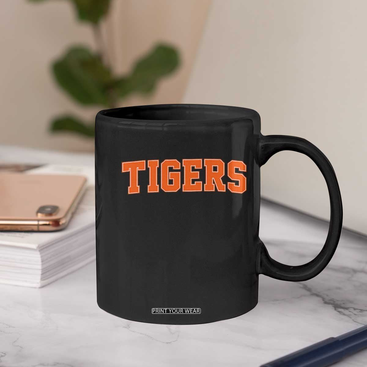 Vintage Tiger Coffee Mug Varsity Name Vintage Sports Jersey Style TS10 Print Your Wear