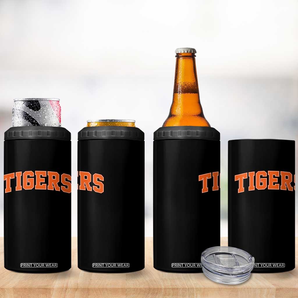 Vintage Tiger 4 in 1 Can Cooler Tumbler Varsity Name Vintage Sports Jersey Style TS10 Print Your Wear