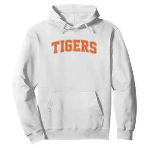 Vintage Tiger Hoodie Varsity Name Vintage Sports Jersey Style TS10 White Print Your Wear