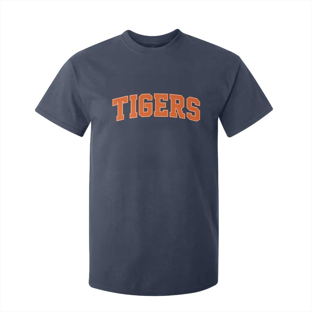 Vintage Tiger T Shirt For Kid Varsity Name Vintage Sports Jersey Style TS10 Navy Print Your Wear