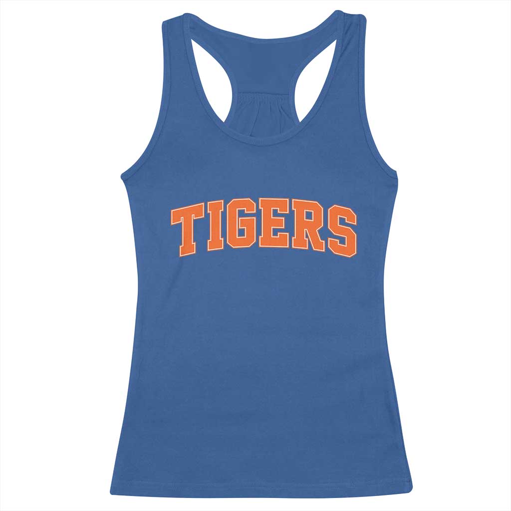 Vintage Tiger Racerback Tank Top Varsity Name Vintage Sports Jersey Style TS10 Royal Blue Print Your Wear