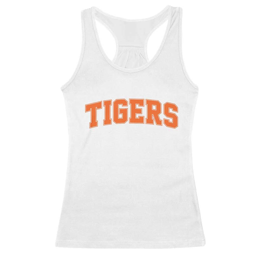 Vintage Tiger Racerback Tank Top Varsity Name Vintage Sports Jersey Style TS10 White Print Your Wear