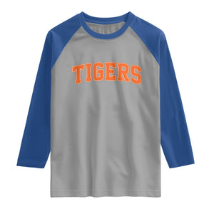 Vintage Tiger Raglan Shirt Varsity Name Vintage Sports Jersey Style TS10 Sport Gray Royal Print Your Wear