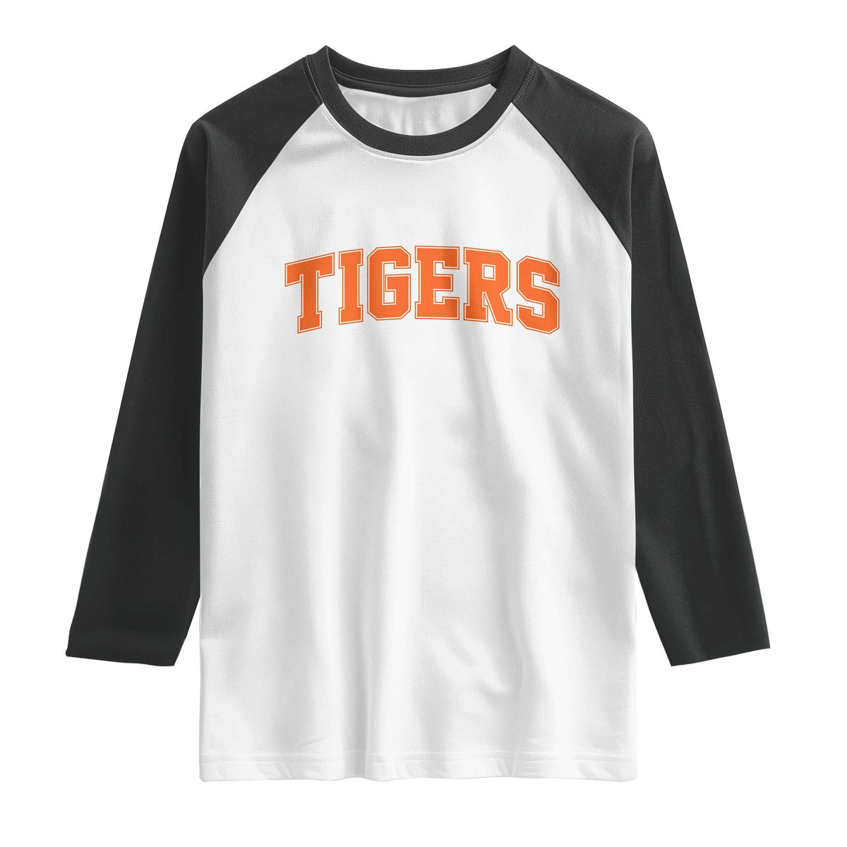 Vintage Tiger Raglan Shirt Varsity Name Vintage Sports Jersey Style TS10 White Black Print Your Wear