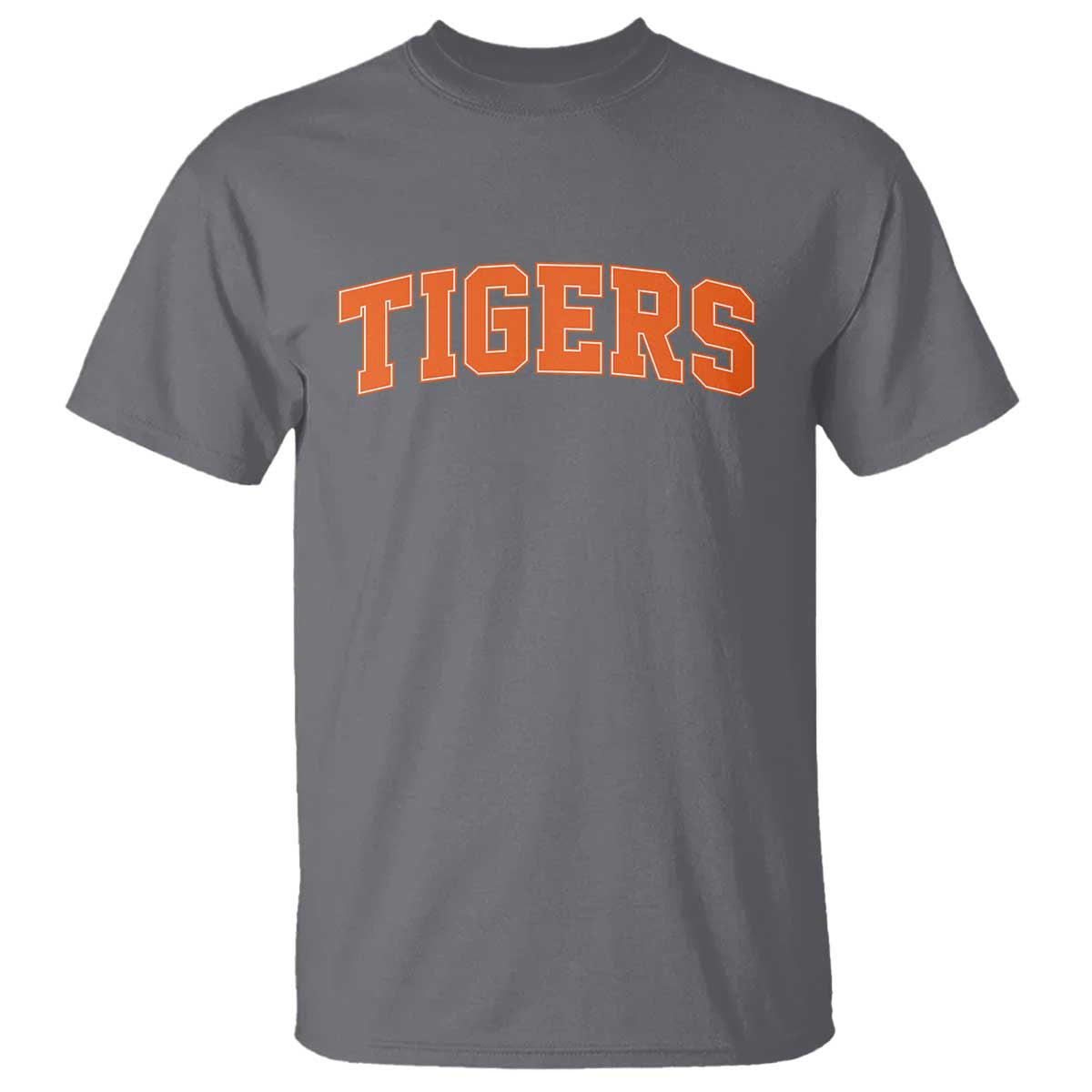 Vintage Tiger T Shirt Varsity Name Vintage Sports Jersey Style TS10 Charcoal Print Your Wear