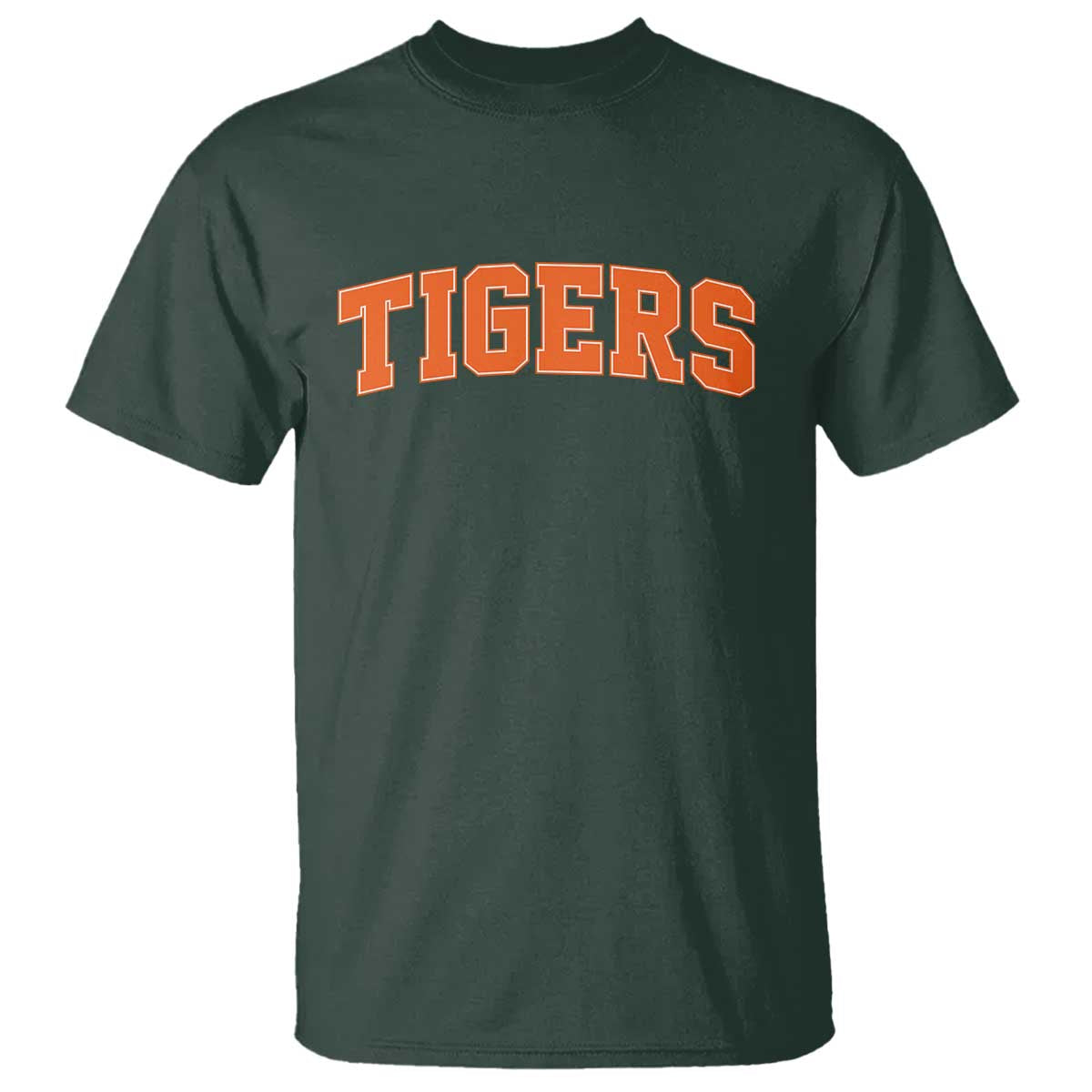 Vintage Tiger T Shirt Varsity Name Vintage Sports Jersey Style TS10 Dark Forest Green Print Your Wear