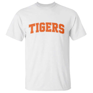 Vintage Tiger T Shirt Varsity Name Vintage Sports Jersey Style TS10 White Print Your Wear