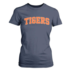 Vintage Tiger T Shirt For Women Varsity Name Vintage Sports Jersey Style TS10 Navy Print Your Wear