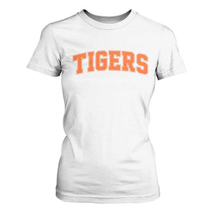 Vintage Tiger T Shirt For Women Varsity Name Vintage Sports Jersey Style TS10 White Print Your Wear