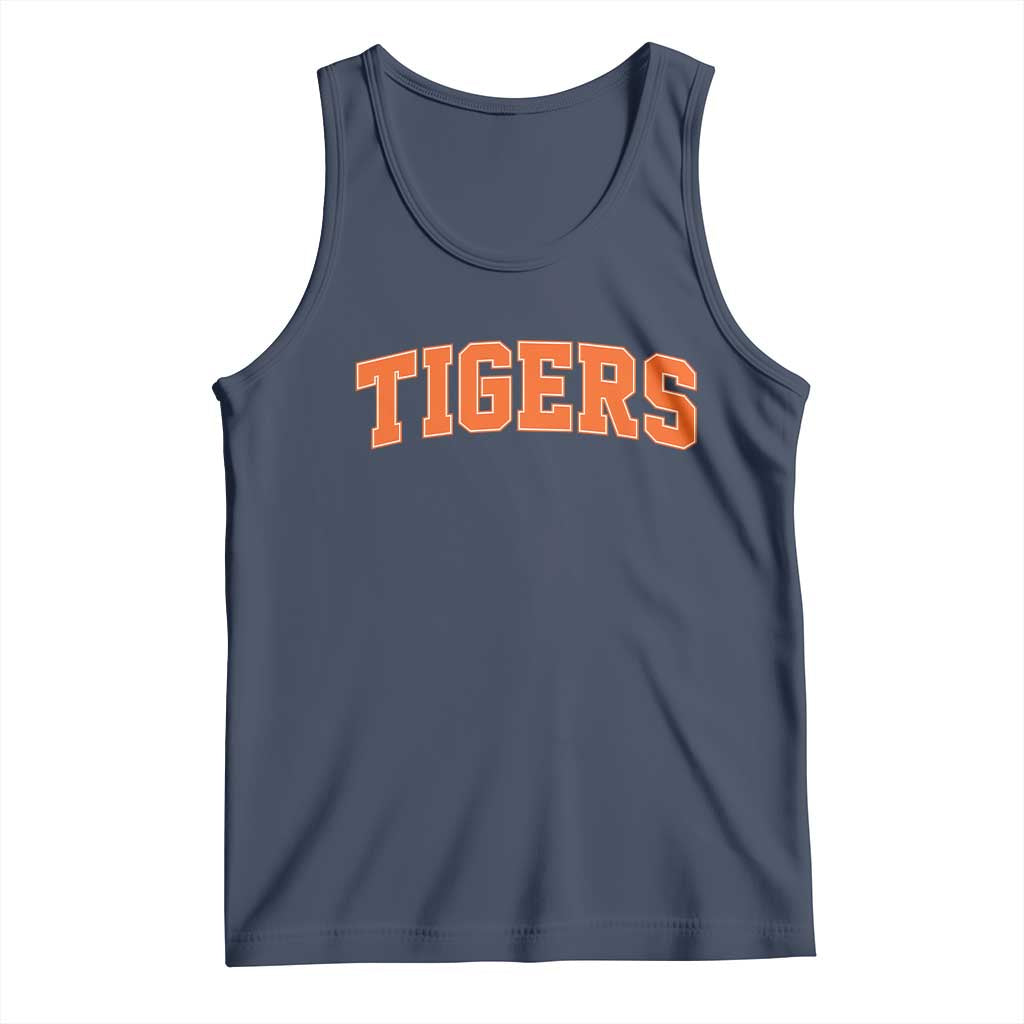 Vintage Tiger Tank Top Varsity Name Vintage Sports Jersey Style TS10 Navy Print Your Wear