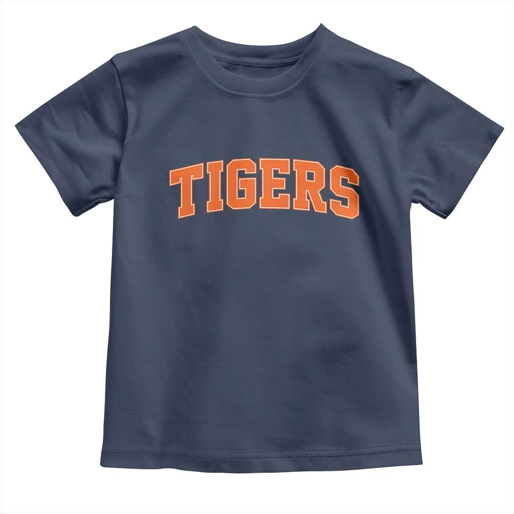 Vintage Tiger Toddler T Shirt Varsity Name Vintage Sports Jersey Style TS10 Navy Print Your Wear