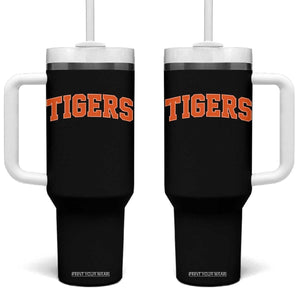Vintage Tiger Tumbler With Handle Varsity Name Vintage Sports Jersey Style TS10 One Size: 40 oz Black Print Your Wear
