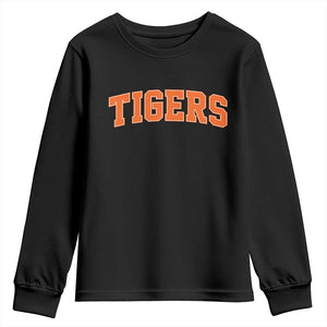 Vintage Tiger Youth Sweatshirt Varsity Name Vintage Sports Jersey Style TS10 Black Print Your Wear