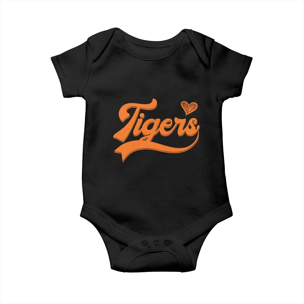 Vintage Tiger Baby Onesie Varsity Name Script Vintage Sports Jersey Style TS10 Black Print Your Wear
