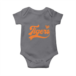 Vintage Tiger Baby Onesie Varsity Name Script Vintage Sports Jersey Style TS10 Charcoal Print Your Wear