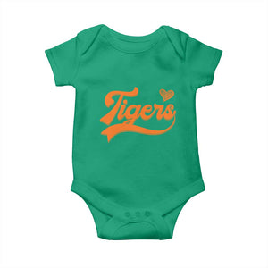 Vintage Tiger Baby Onesie Varsity Name Script Vintage Sports Jersey Style TS10 Irish Green Print Your Wear