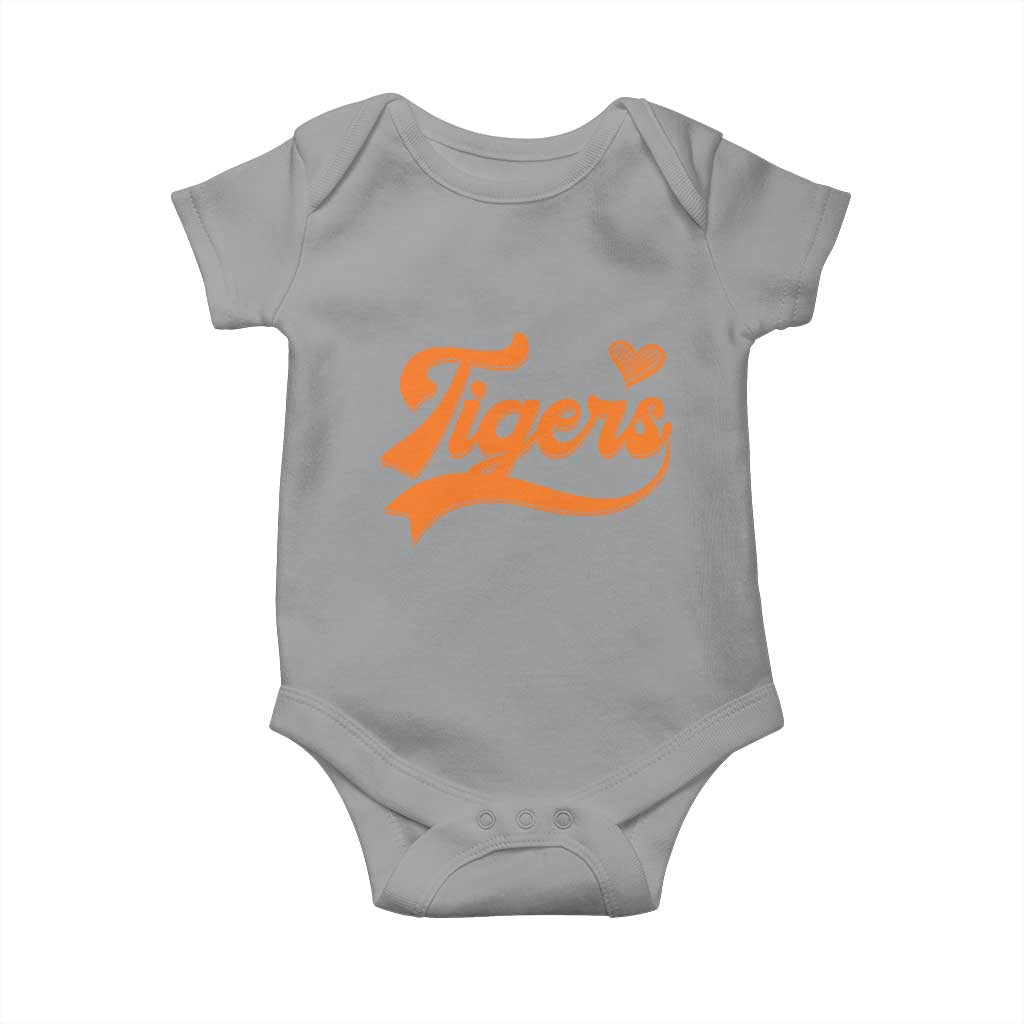 Vintage Tiger Baby Onesie Varsity Name Script Vintage Sports Jersey Style TS10 Sport Gray Print Your Wear