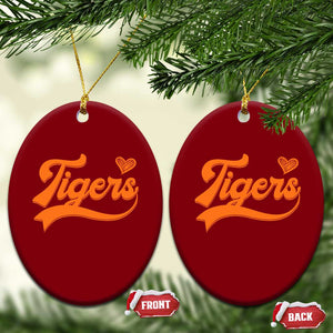 Vintage Tiger Ceramic Ornament Varsity Name Script Vintage Sports Jersey Style TS10 Print Your Wear
