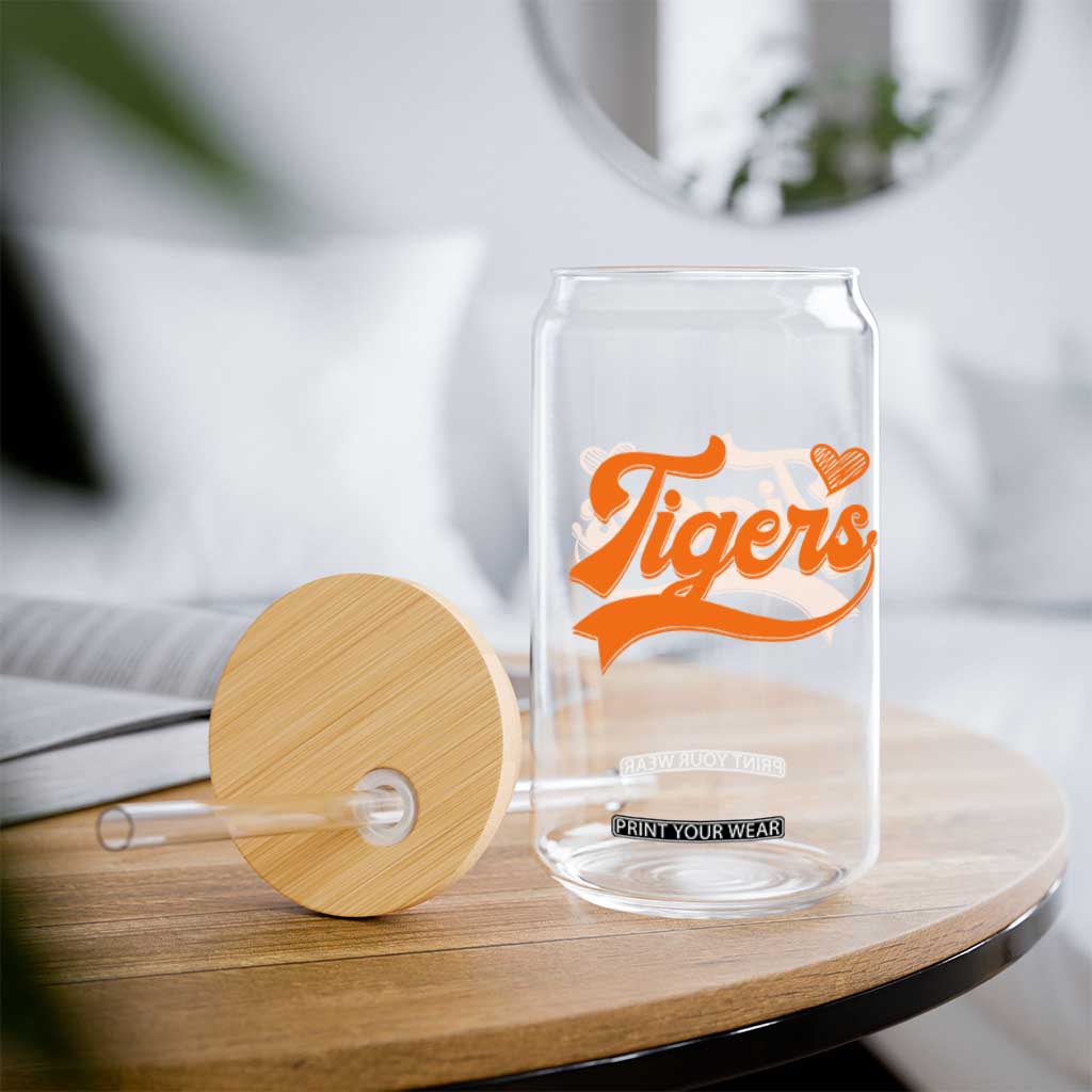 Vintage Tiger Glass Can Varsity Name Script Vintage Sports Jersey Style TS10 Print Your Wear