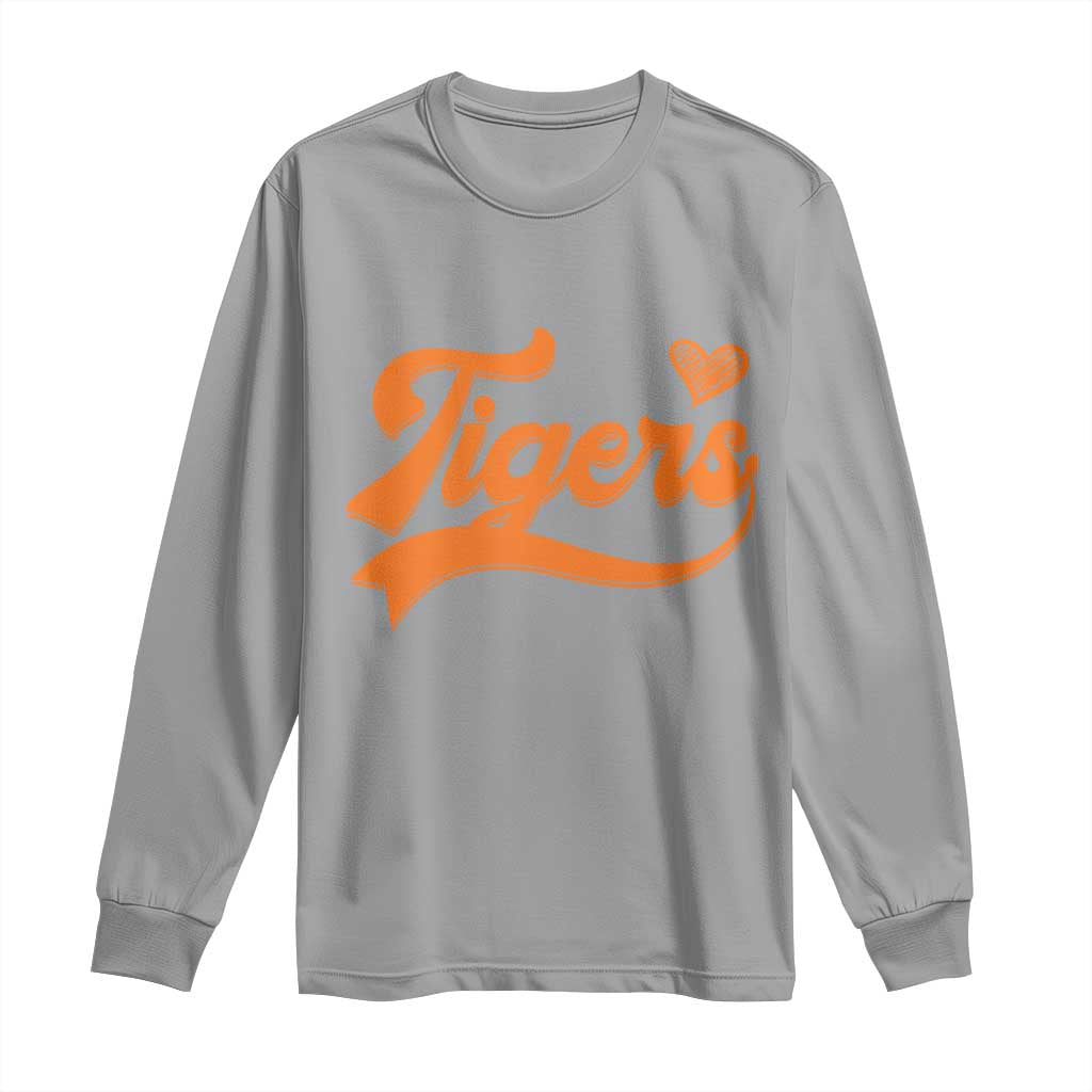 Vintage Tiger Long Sleeve Shirt Varsity Name Script Vintage Sports Jersey Style TS10 Sport Gray Print Your Wear