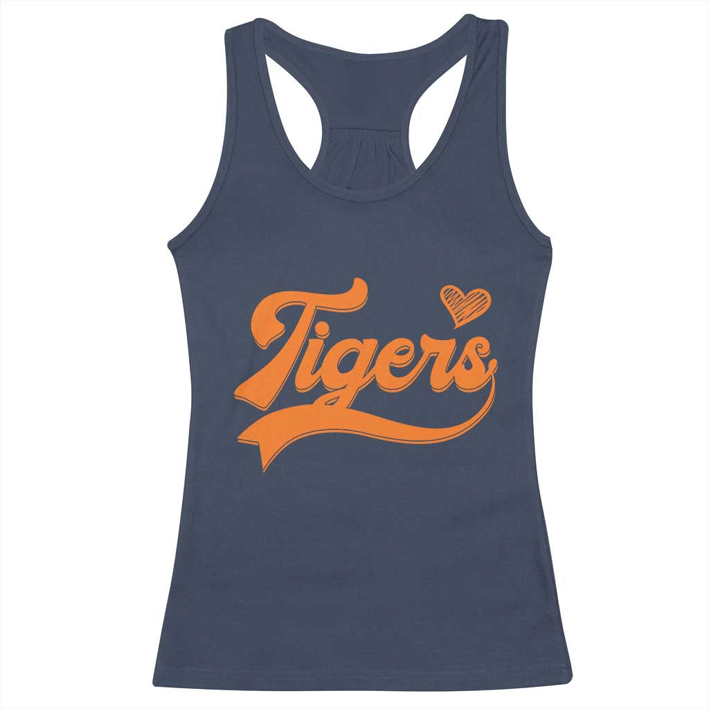 Vintage Tiger Racerback Tank Top Varsity Name Script Vintage Sports Jersey Style TS10 Navy Print Your Wear