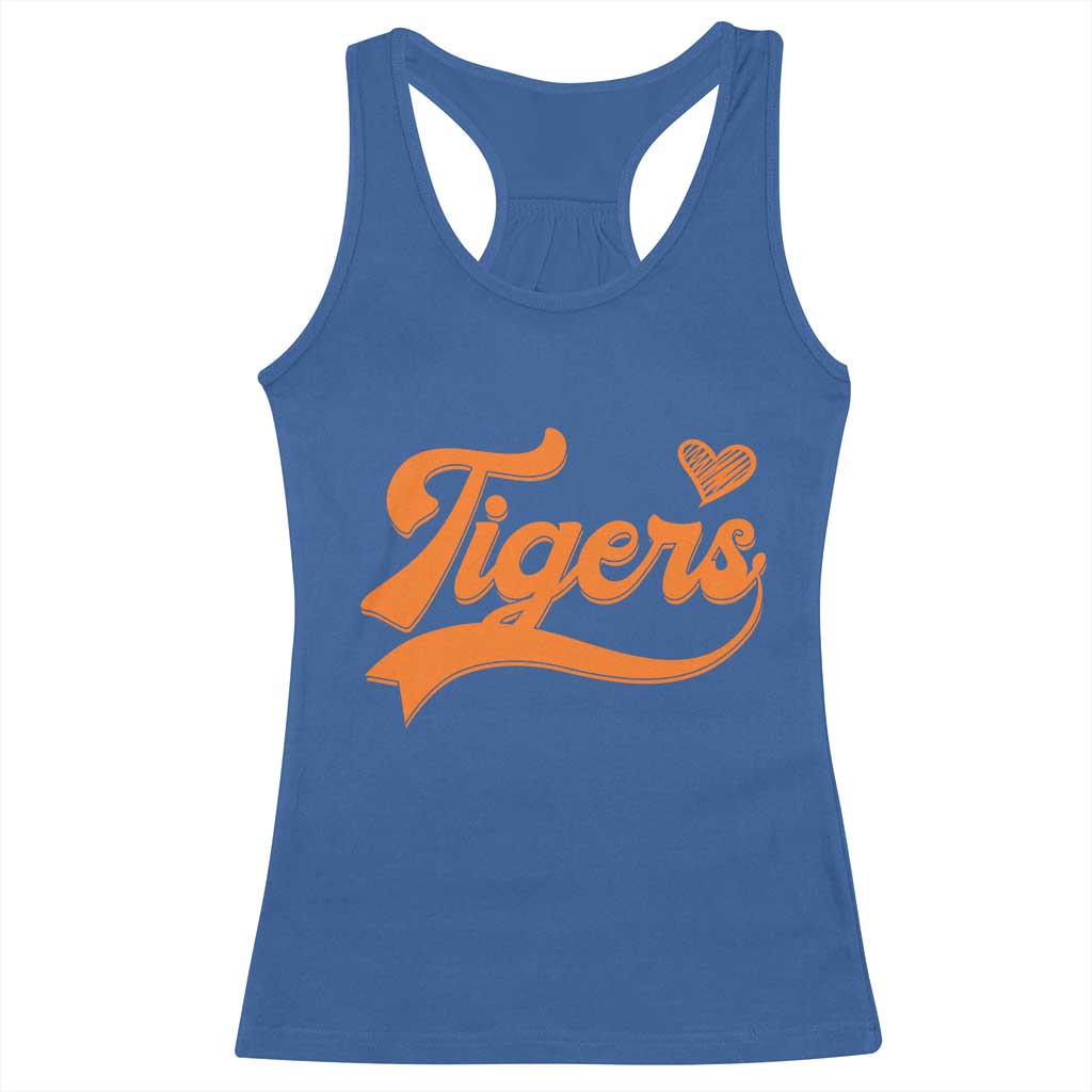 Vintage Tiger Racerback Tank Top Varsity Name Script Vintage Sports Jersey Style TS10 Royal Blue Print Your Wear