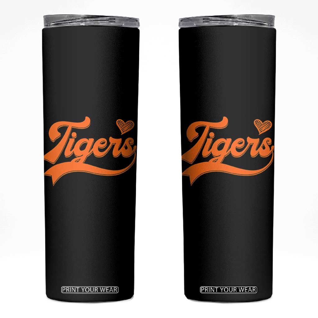 Vintage Tiger Skinny Tumbler Varsity Name Script Vintage Sports Jersey Style TS10 Black Print Your Wear