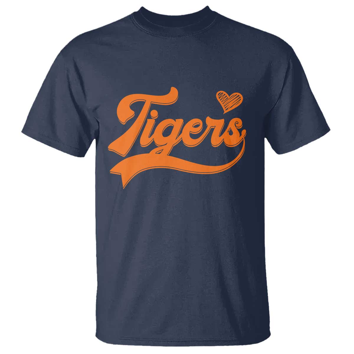 Vintage Tiger T Shirt Varsity Name Script Vintage Sports Jersey Style TS10 Navy Print Your Wear