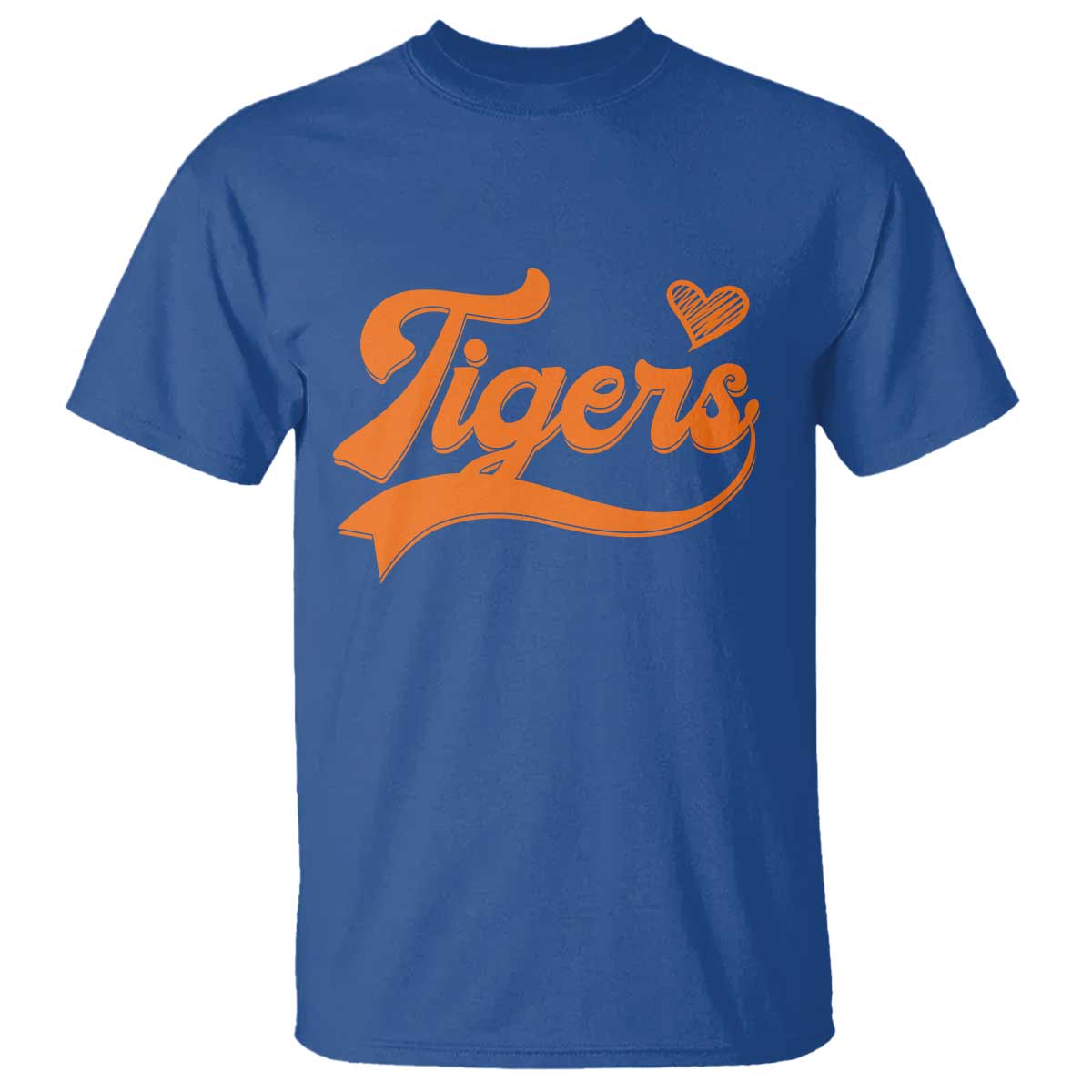 Vintage Tiger T Shirt Varsity Name Script Vintage Sports Jersey Style TS10 Royal Blue Print Your Wear