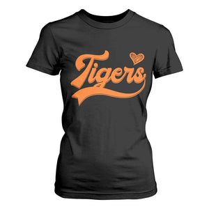Vintage Tiger T Shirt For Women - Varsity Name Script Vintage Sports Jersey Style TS10 Black Print Your Wear