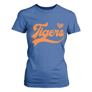 Vintage Tiger T Shirt For Women - Varsity Name Script Vintage Sports Jersey Style TS10 Royal Blue Print Your Wear